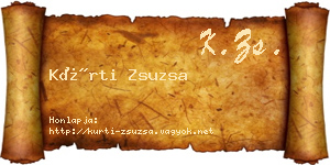 Kürti Zsuzsa névjegykártya